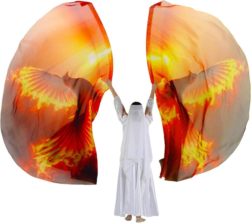 MUNAFIE Worship Flags for Dance Church,Praise Dance Flags for Worship Set(2 Flags+ 2 Flexi Rods+1 Storage Bag) -#CGGZ - Image 5